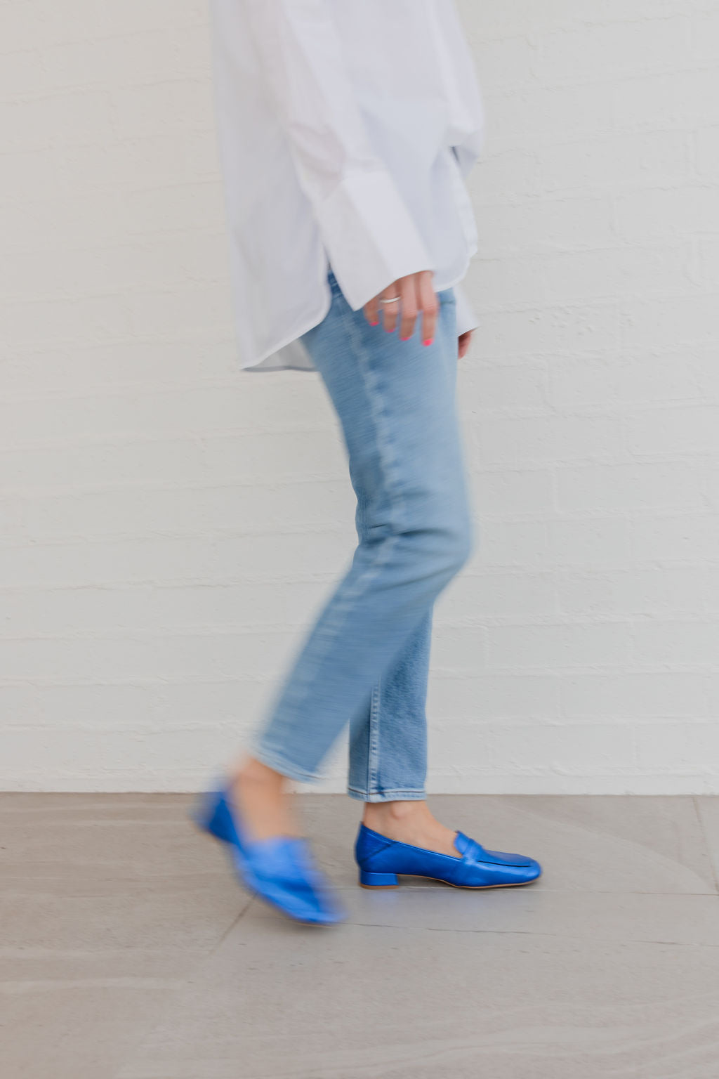 Baby blue sale loafers womens