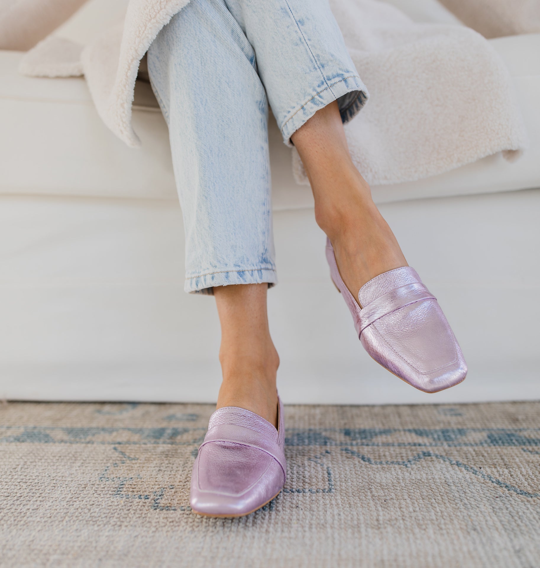 Purple loafers hot sale