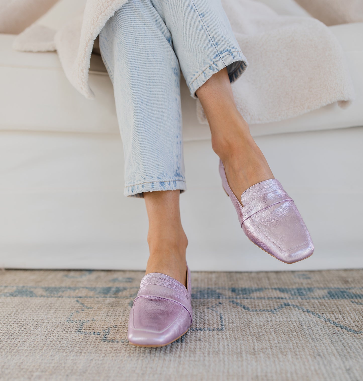 Sunday Loafer - Metallic Lilac